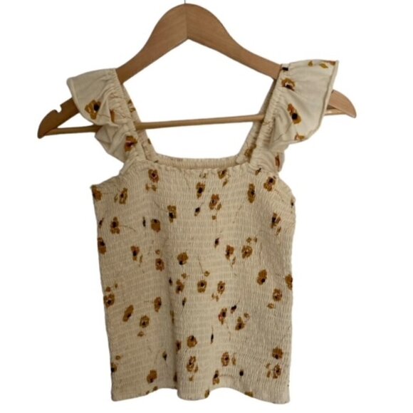 Billabong On Debut Floral Smocked Top Medium - Picture 4 of 5